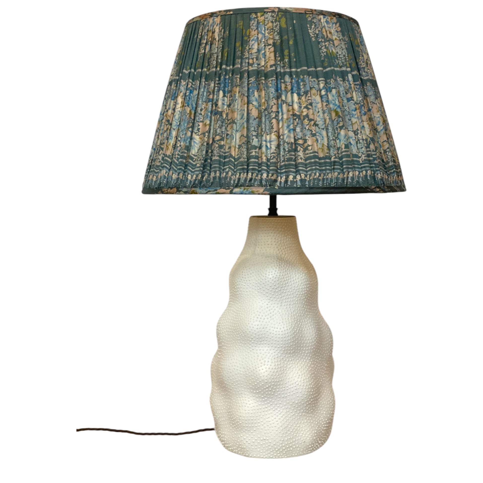 air force blue lampshade on Iki lamp