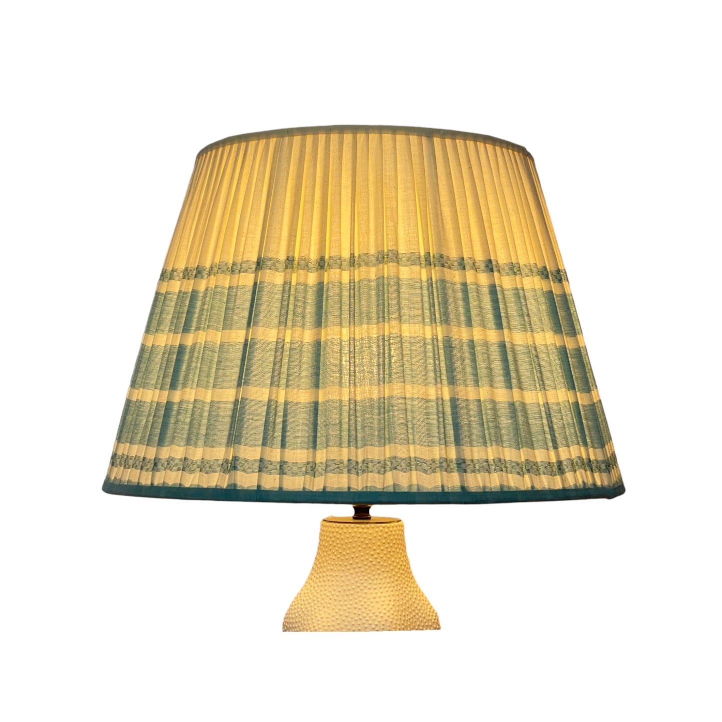 Blue Assam lampshade lit