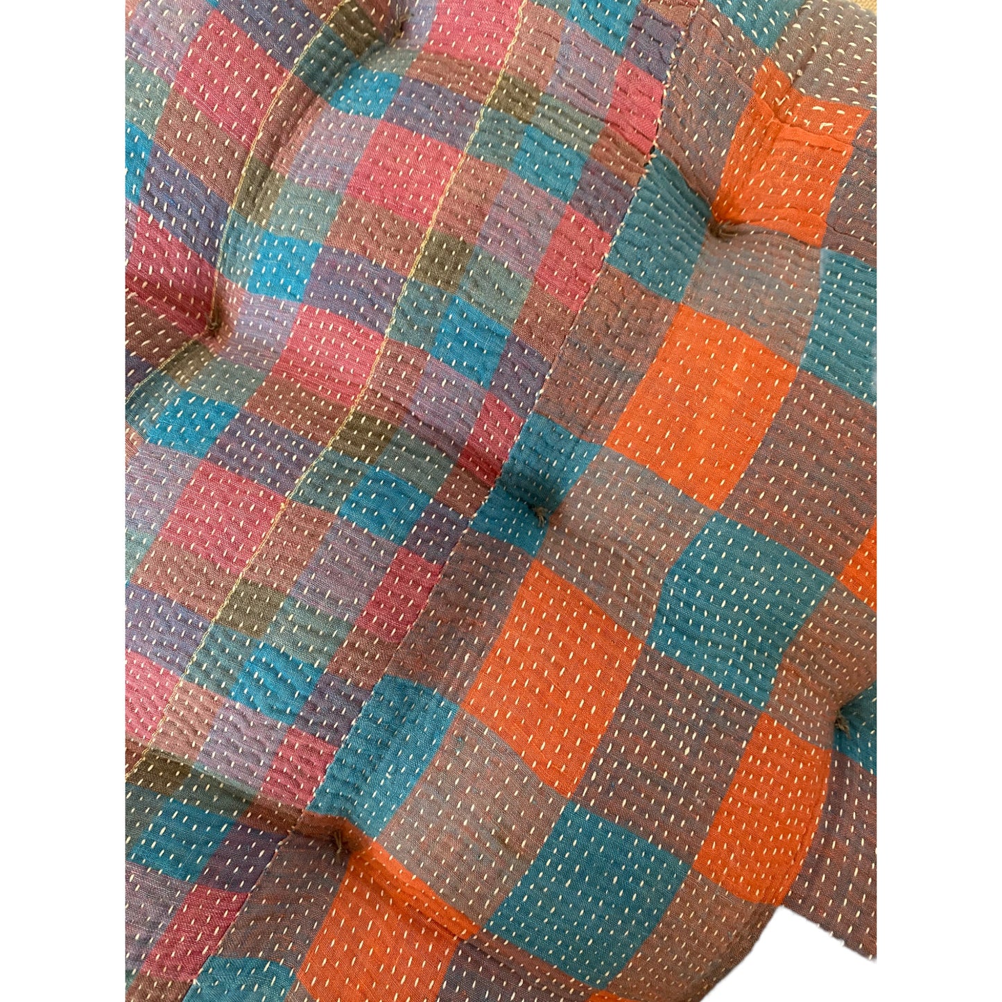 Close up kantha seat pad