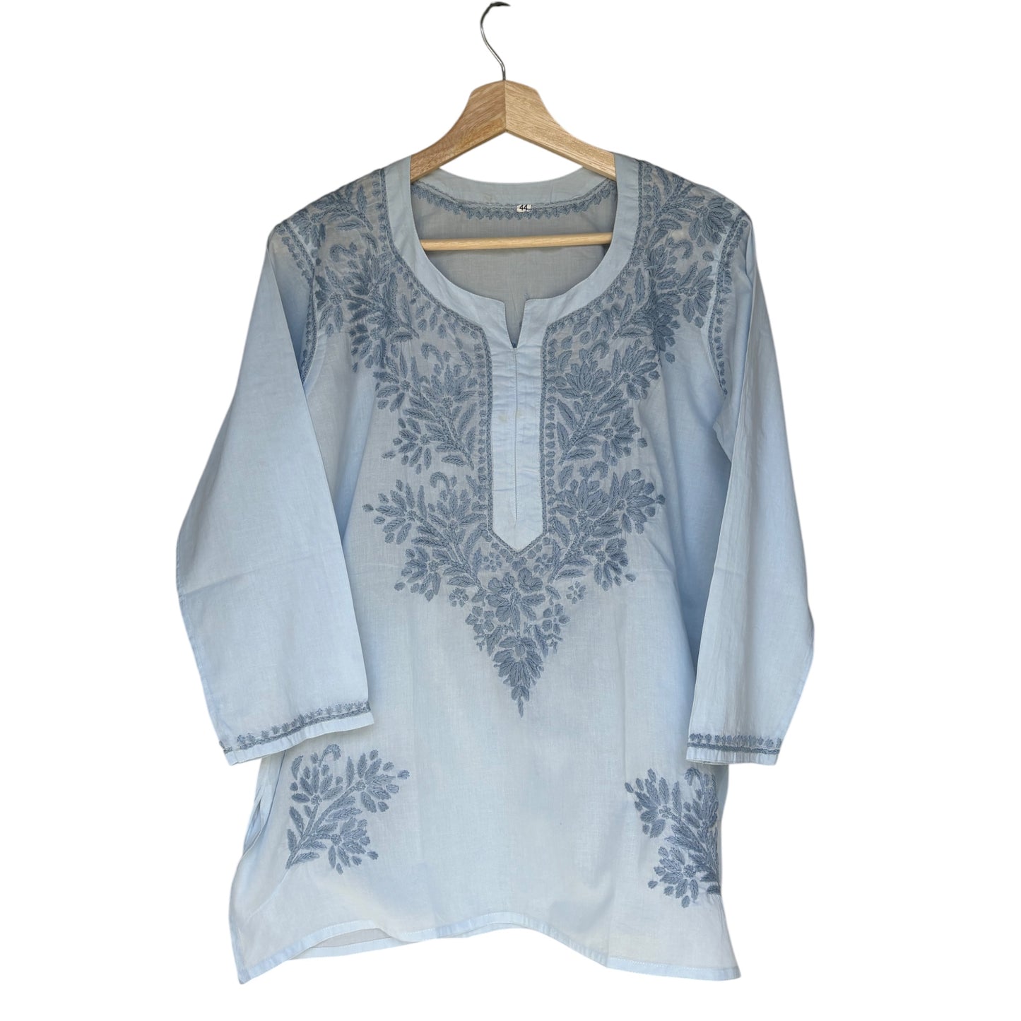 Blue cotton kurta
