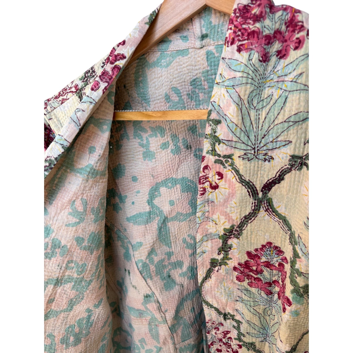 Moghul kantha coat close up