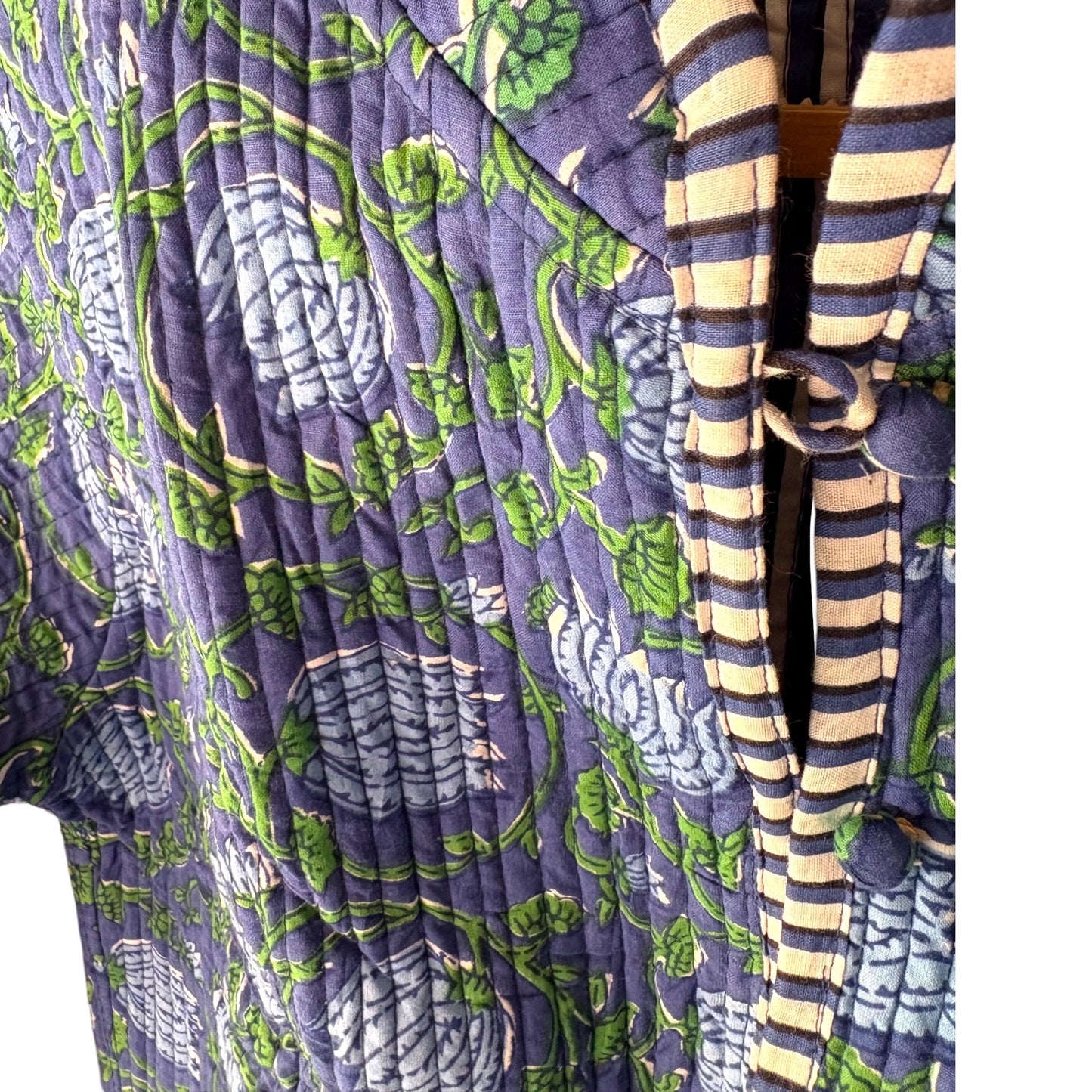 quilted coat close up