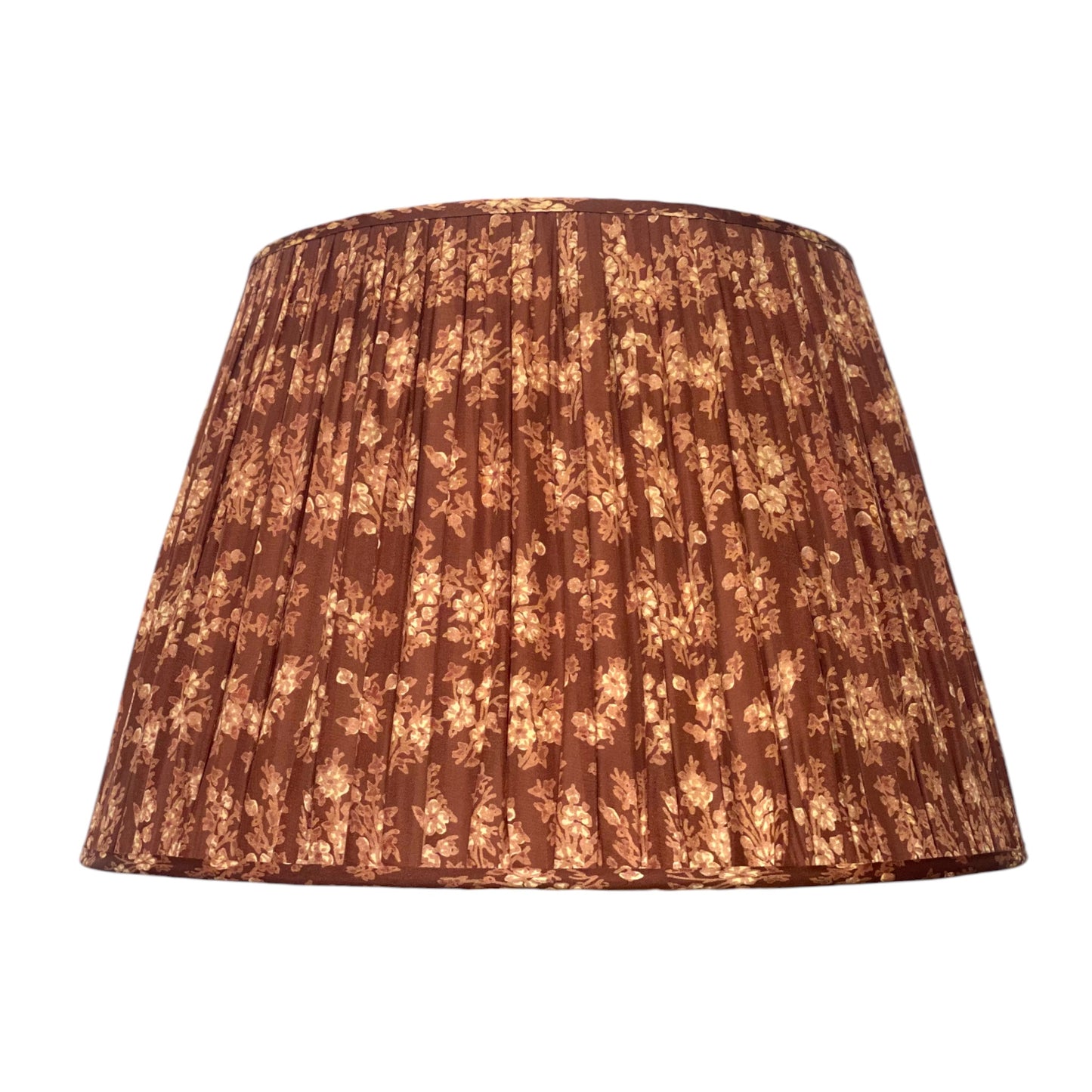 Brown paisley silk lampshade