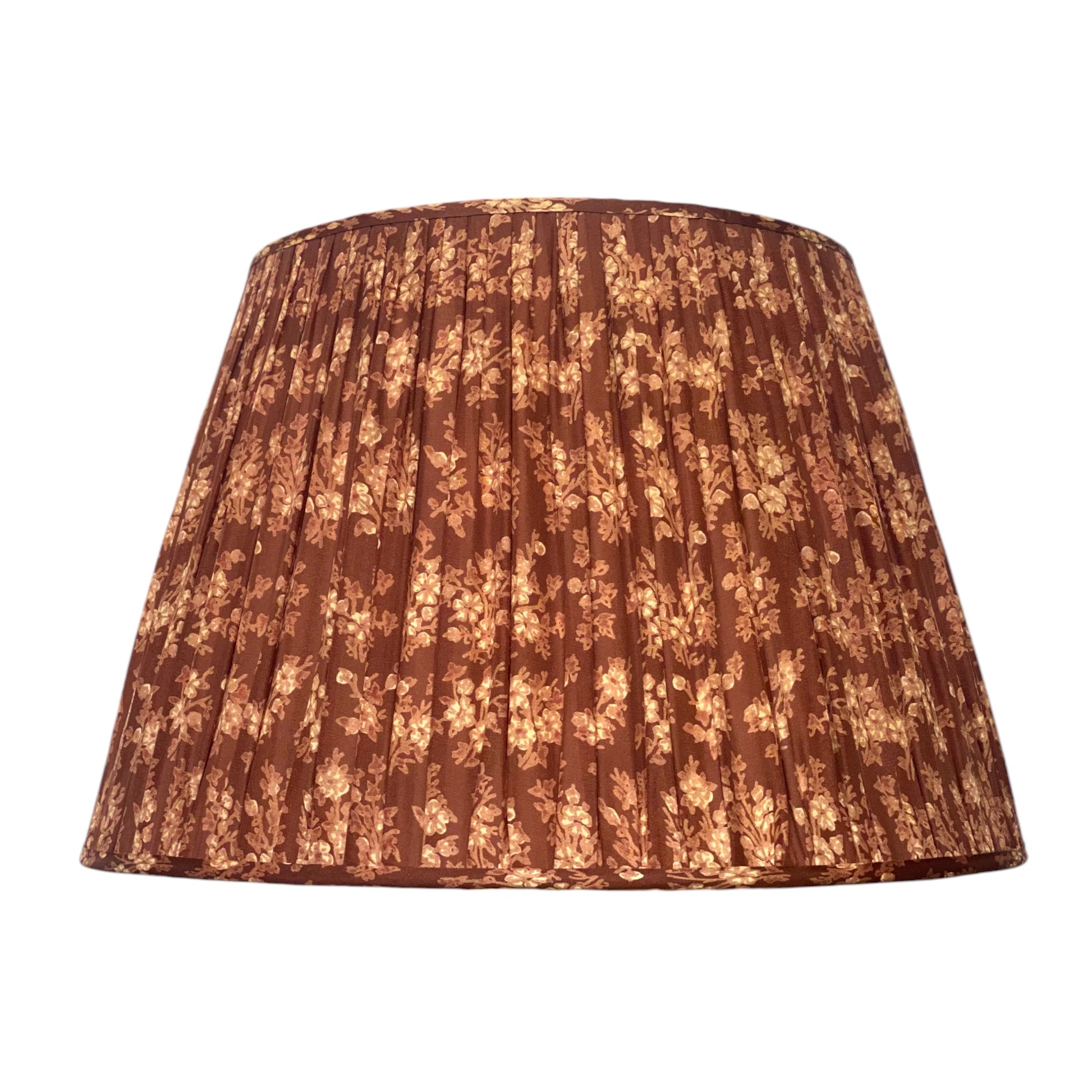 Brown paisley silk lampshade