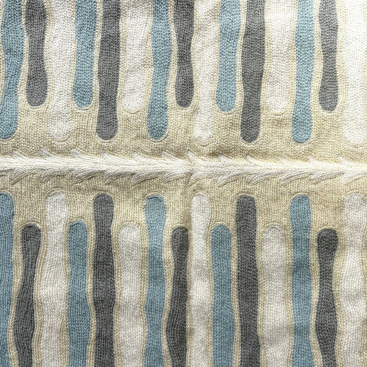 close up crewel stitch rug