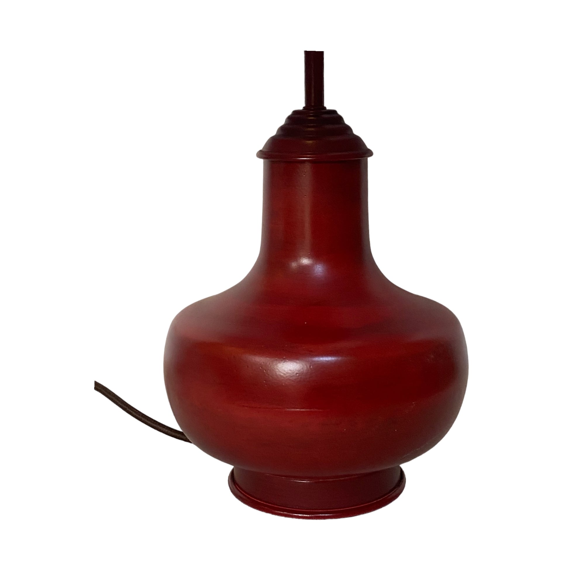 Closeup of small red Priyanka lamp