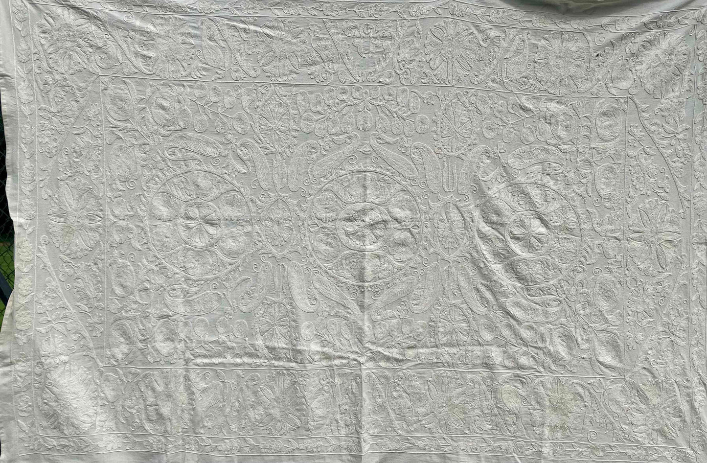 Cream on cream Suzani 4