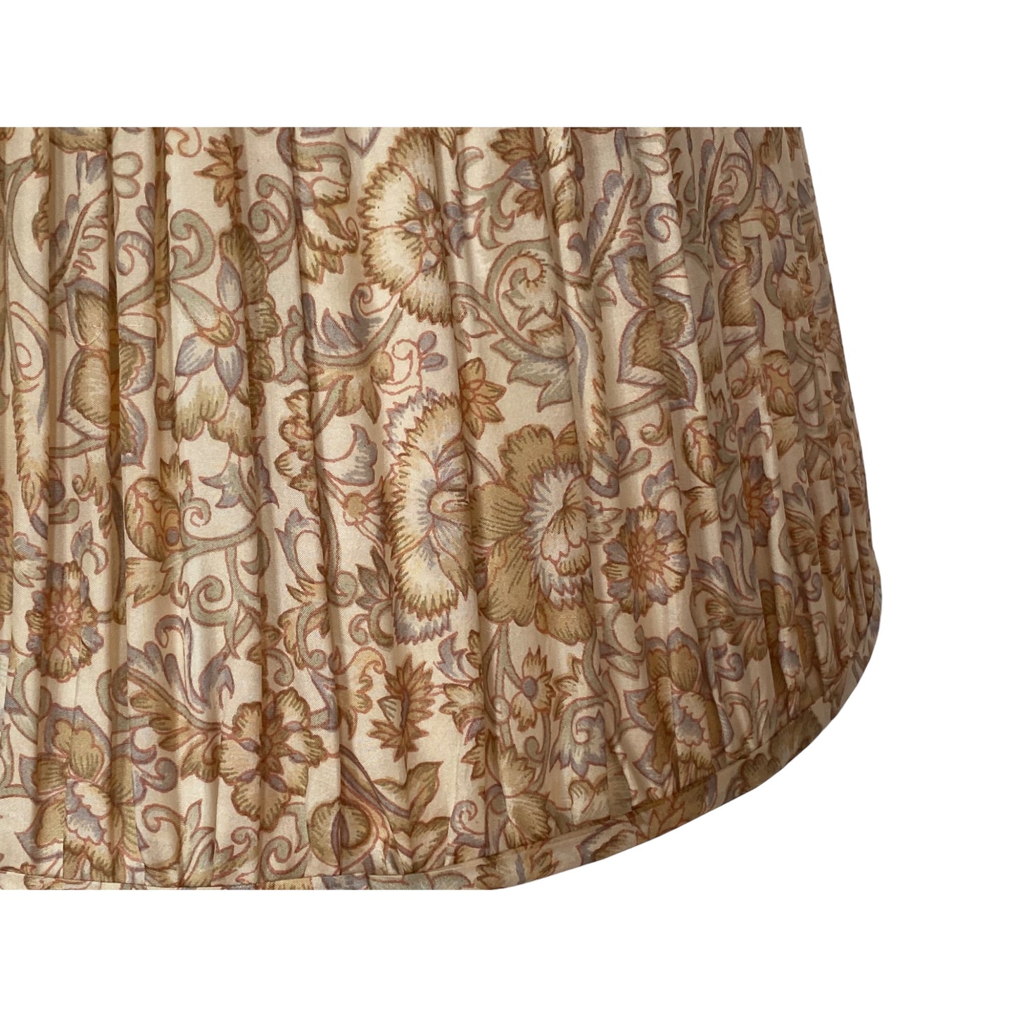 Cream paisley vintage silk sari lampshade