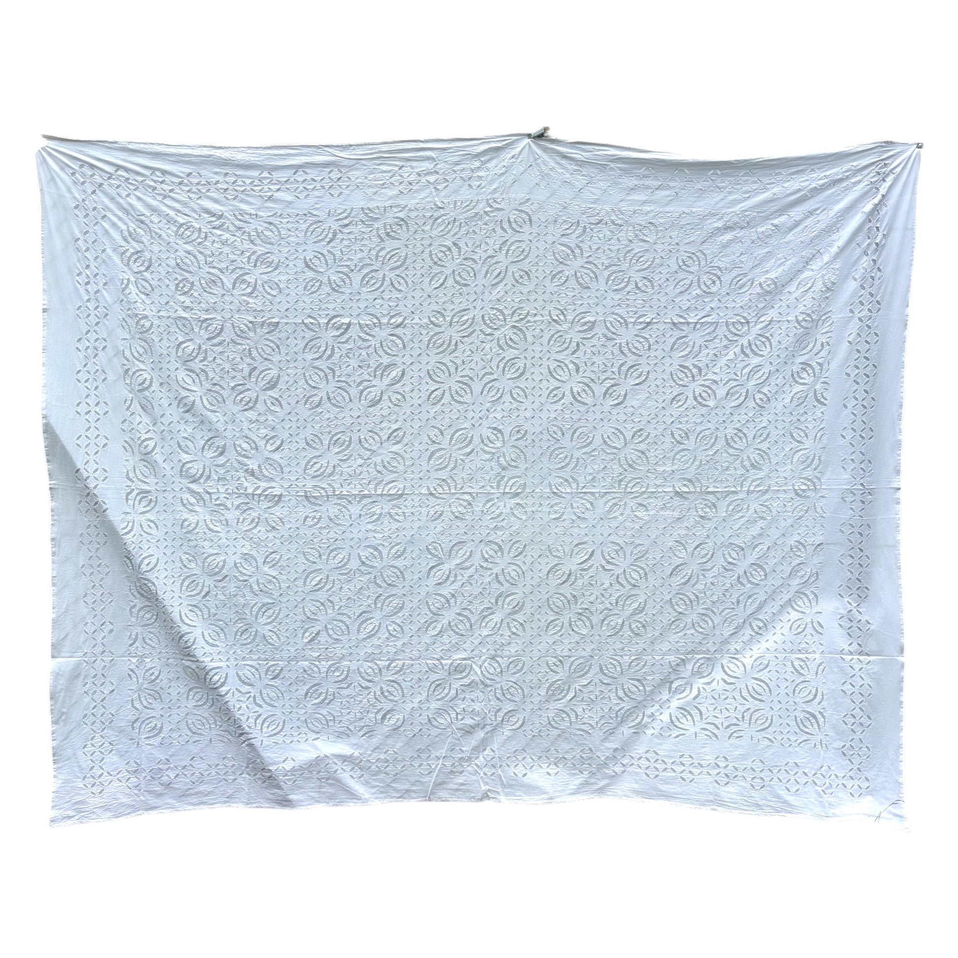 Cutwork blanket double