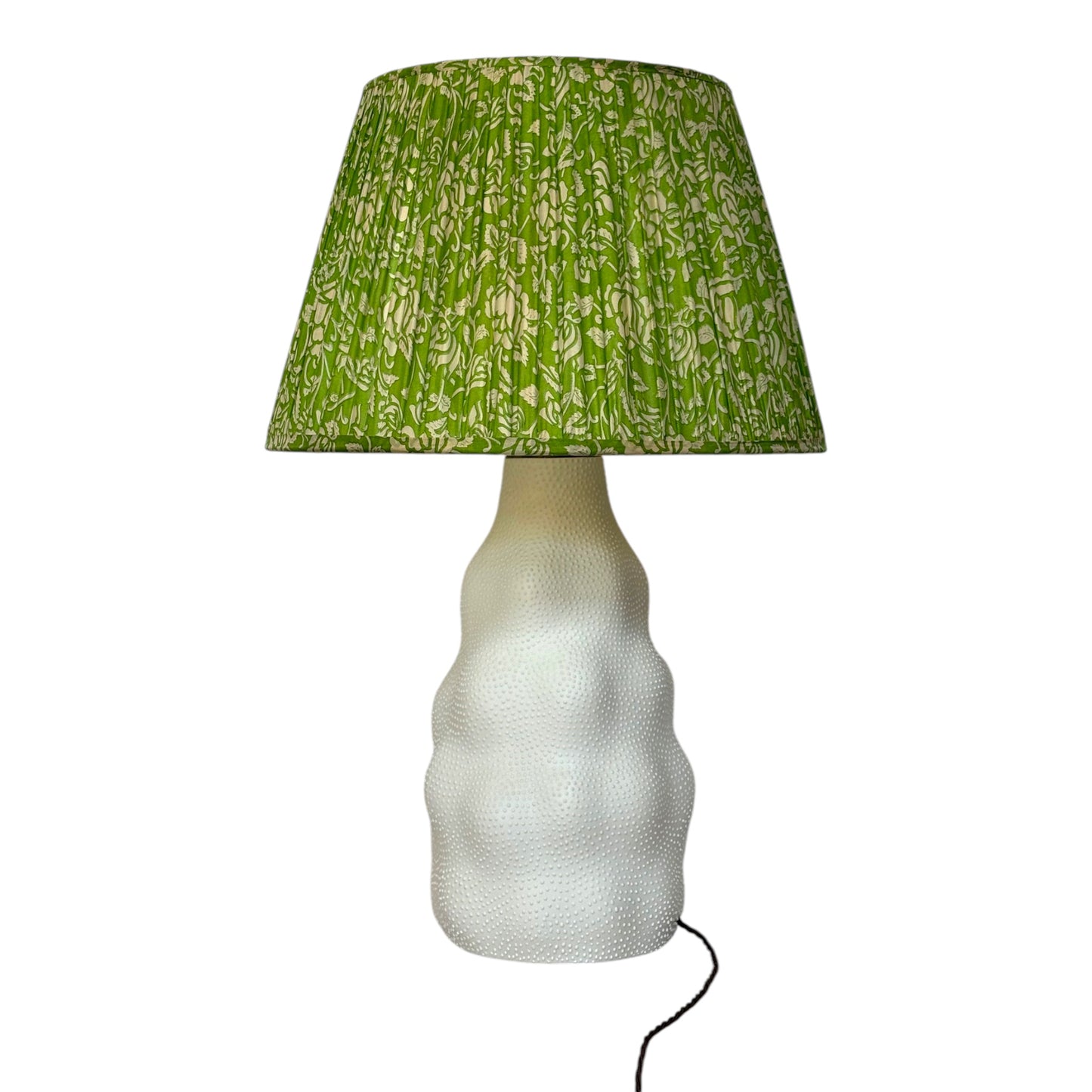 Grass green lampshade on Iki lamp