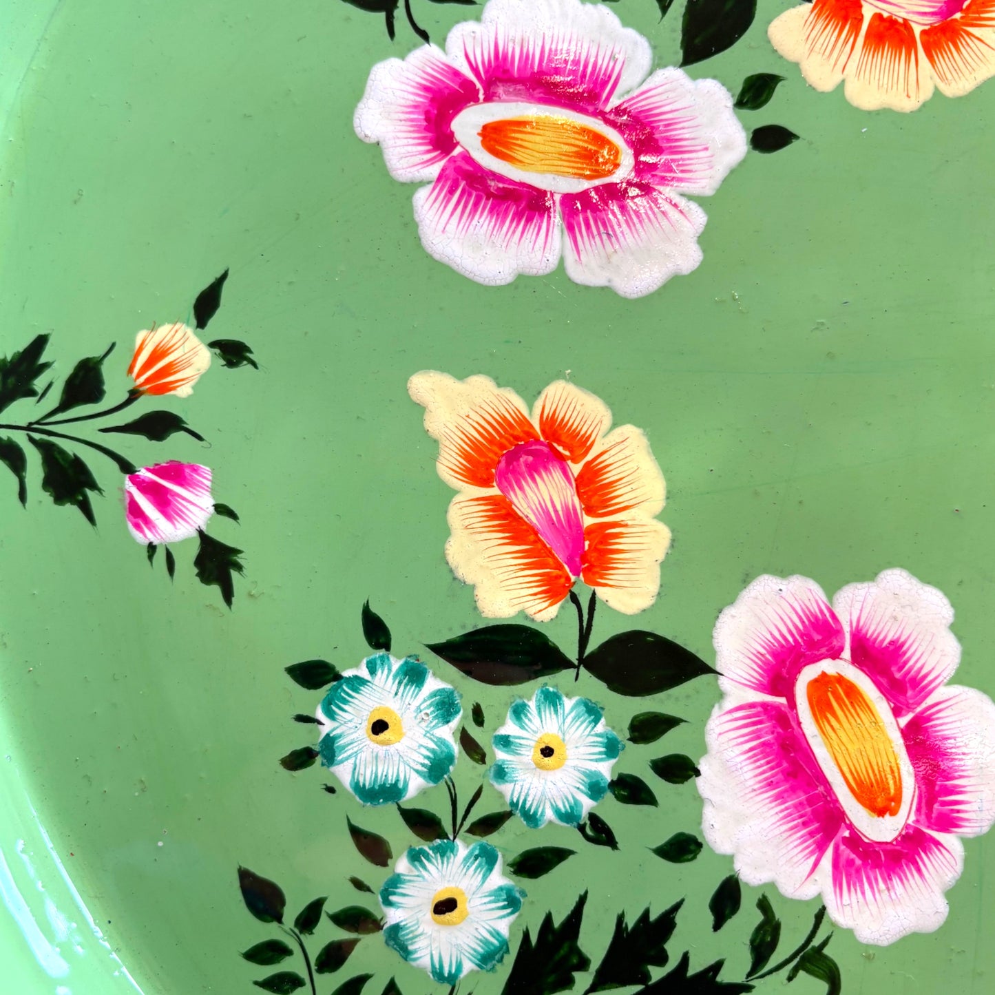 Hand painted enamel trays