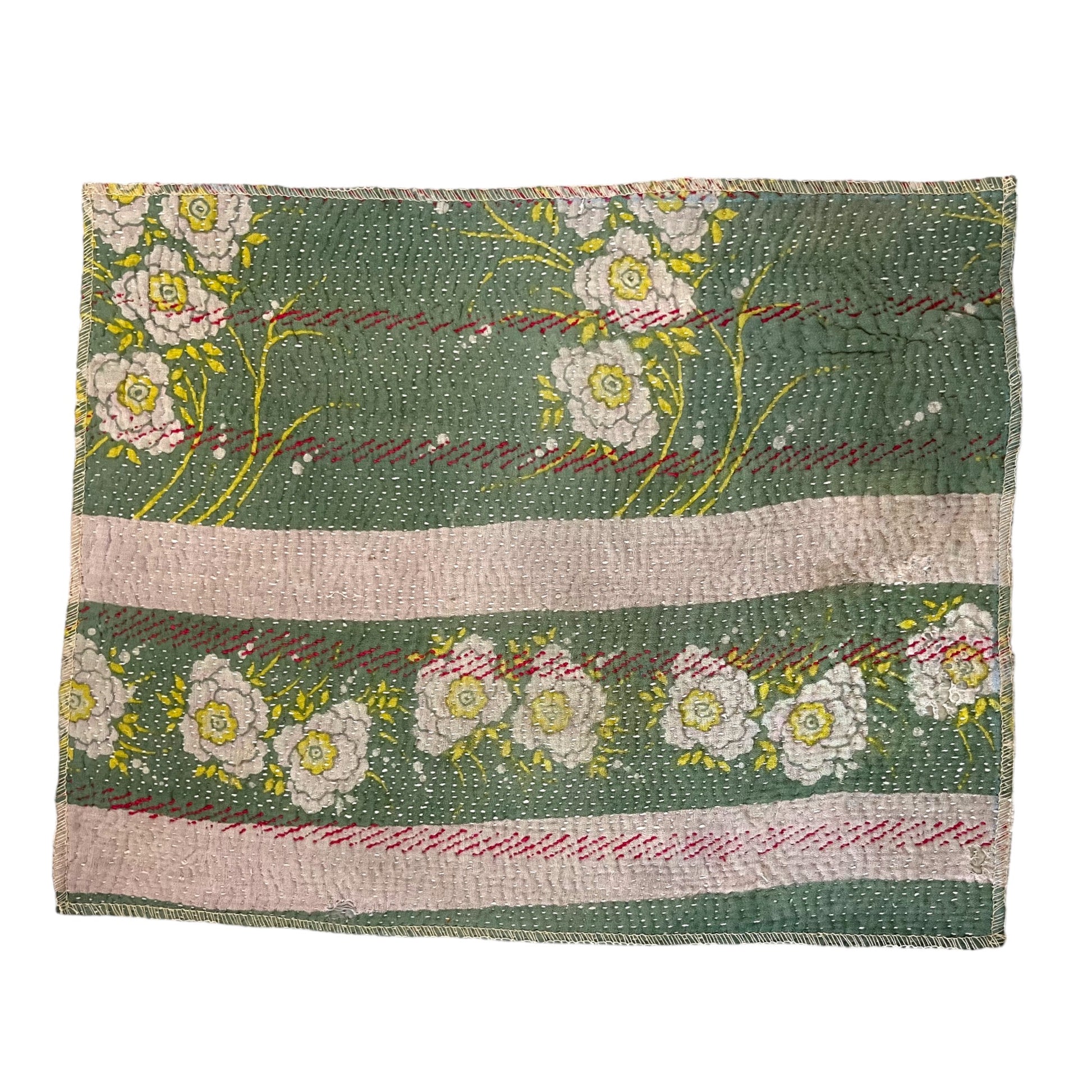 Green floral vintage placemat