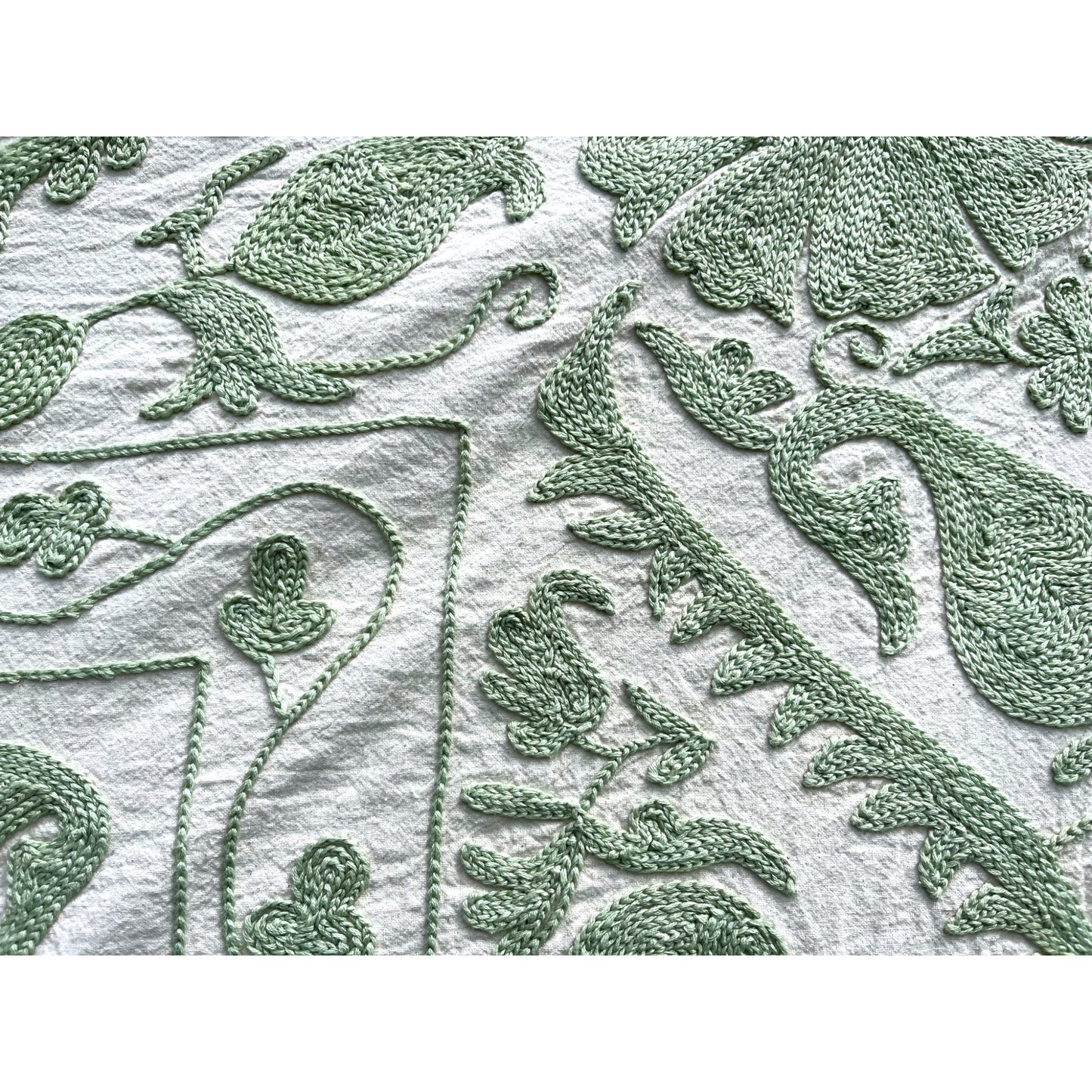Close up green Suzani