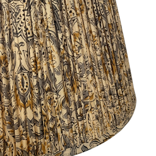 close up of kalamkari cotton lampshade