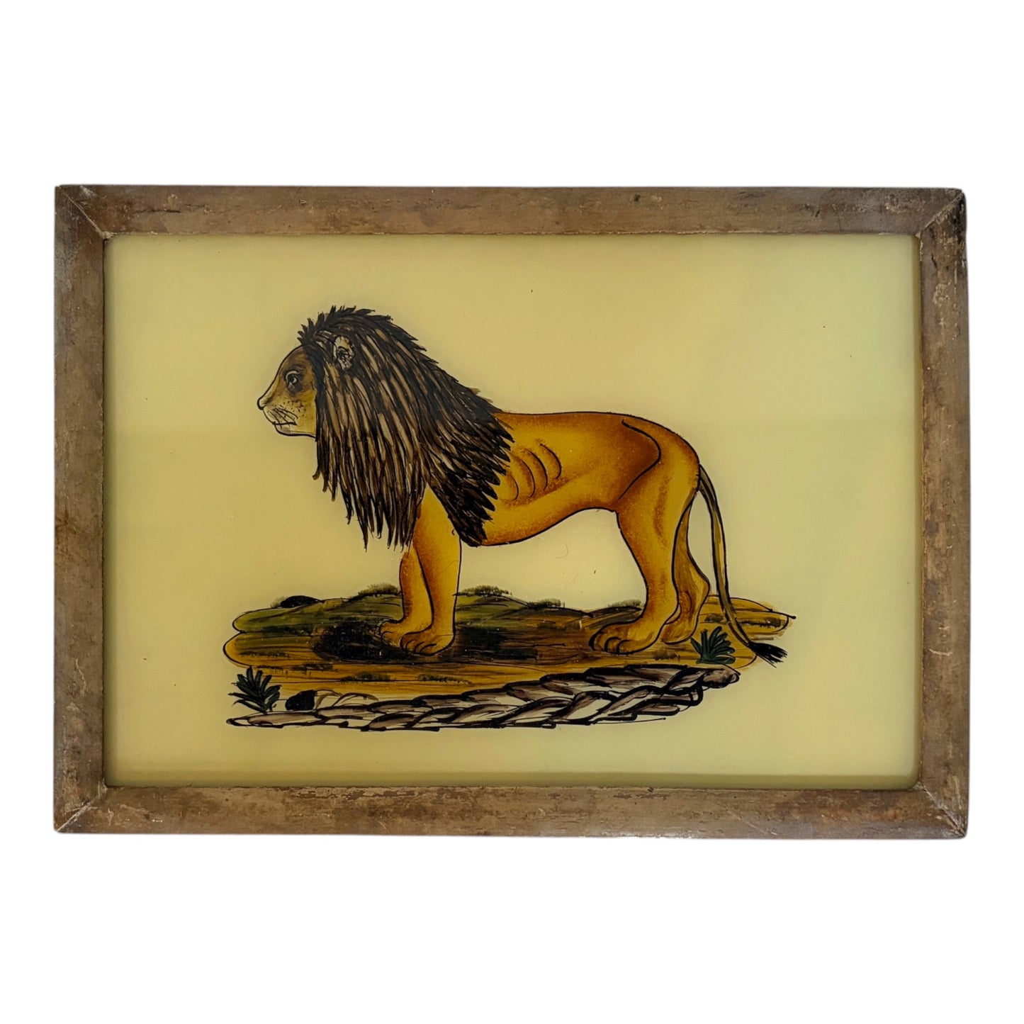 Medium Lion Glass Painting II