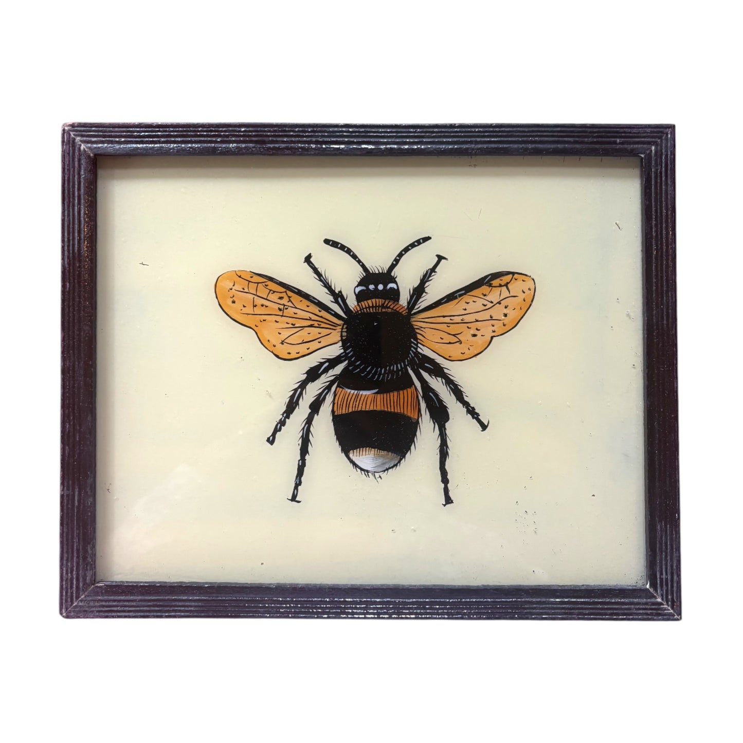 Bee glass painting medium size