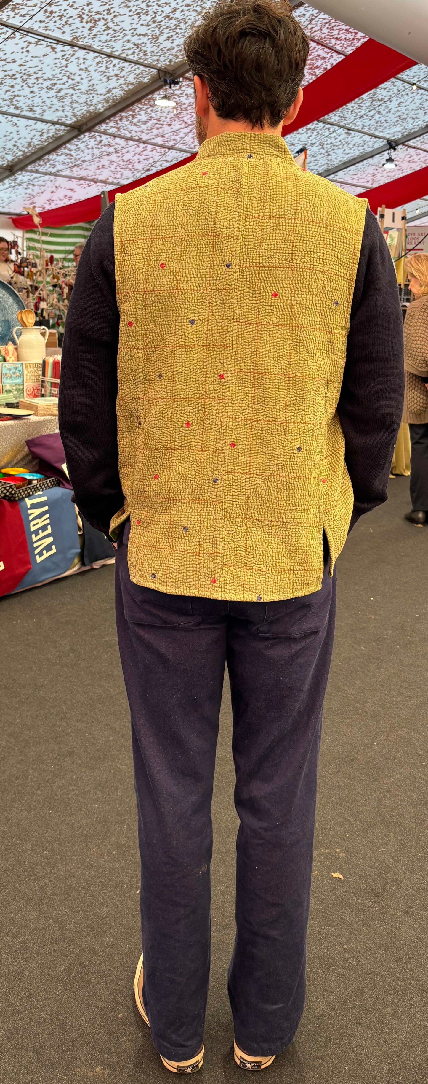 Mens kantha gilet