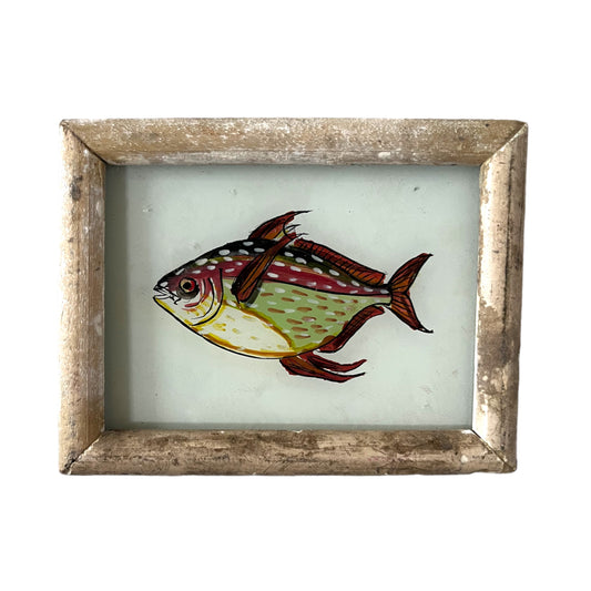Mini fish glass painting
