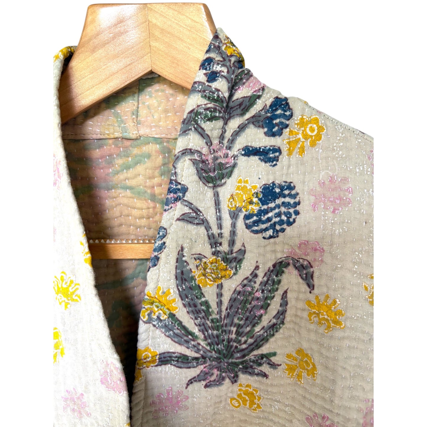 Moghul kantha coat close up