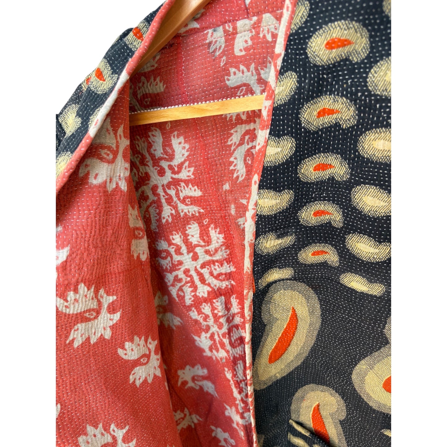Navy kantha coat