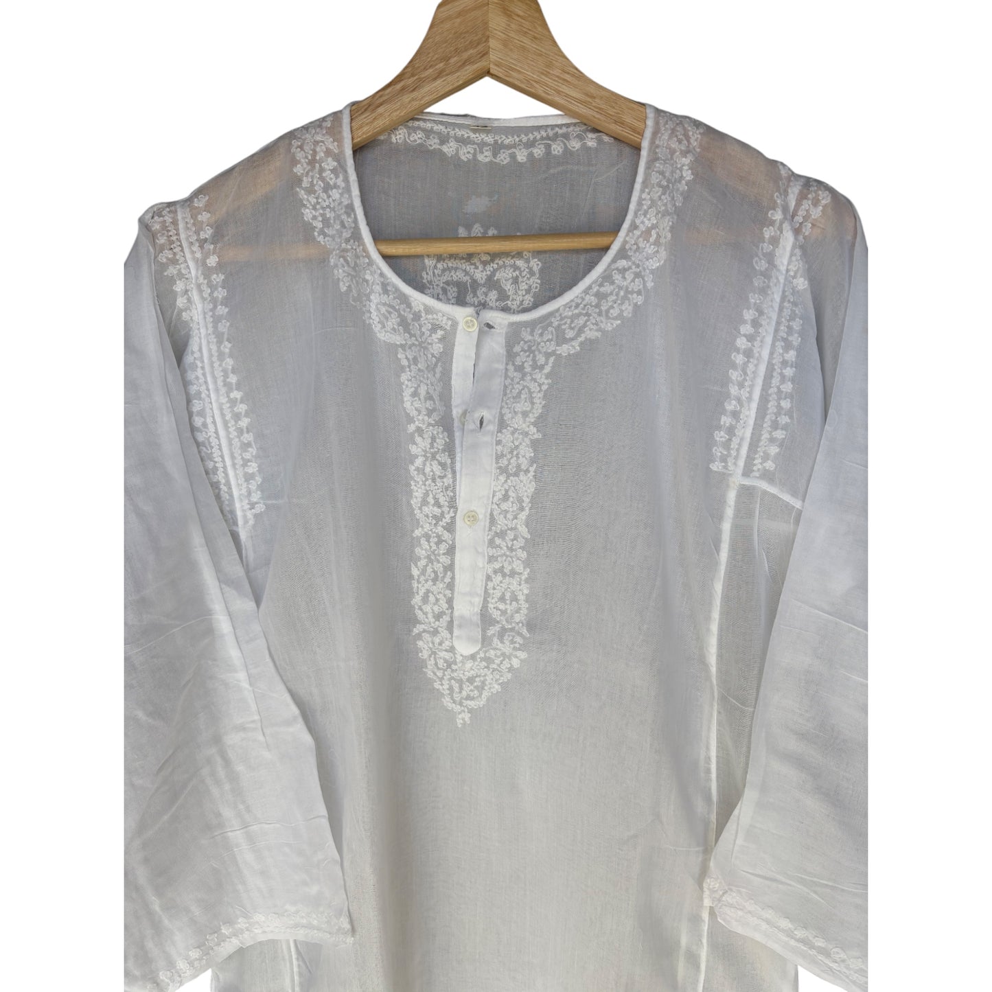 White cotton nightie close up