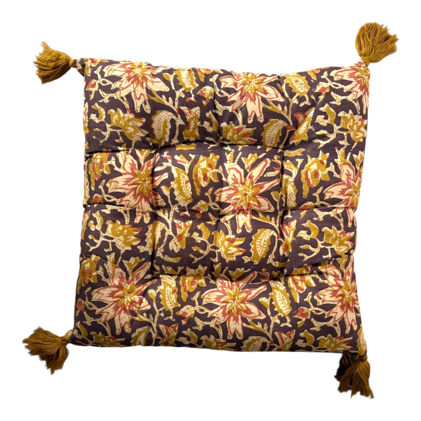 Ochre and pink seat pad