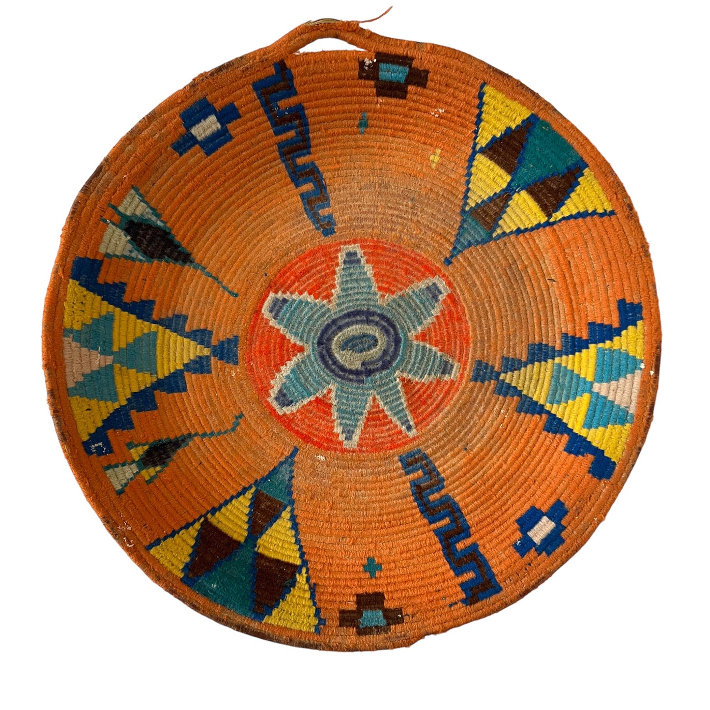 Orange vintage berber basket