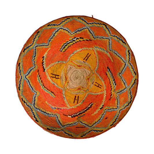 Oranges vintage berber basket