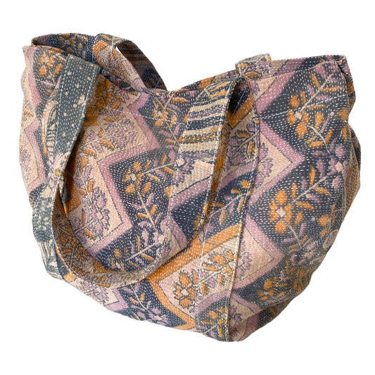 Pastels soft kantha bag