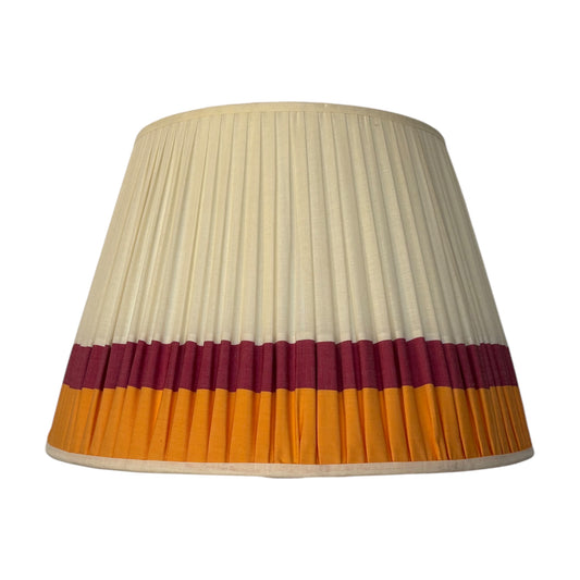 Radiant red and orange cotton lampshade