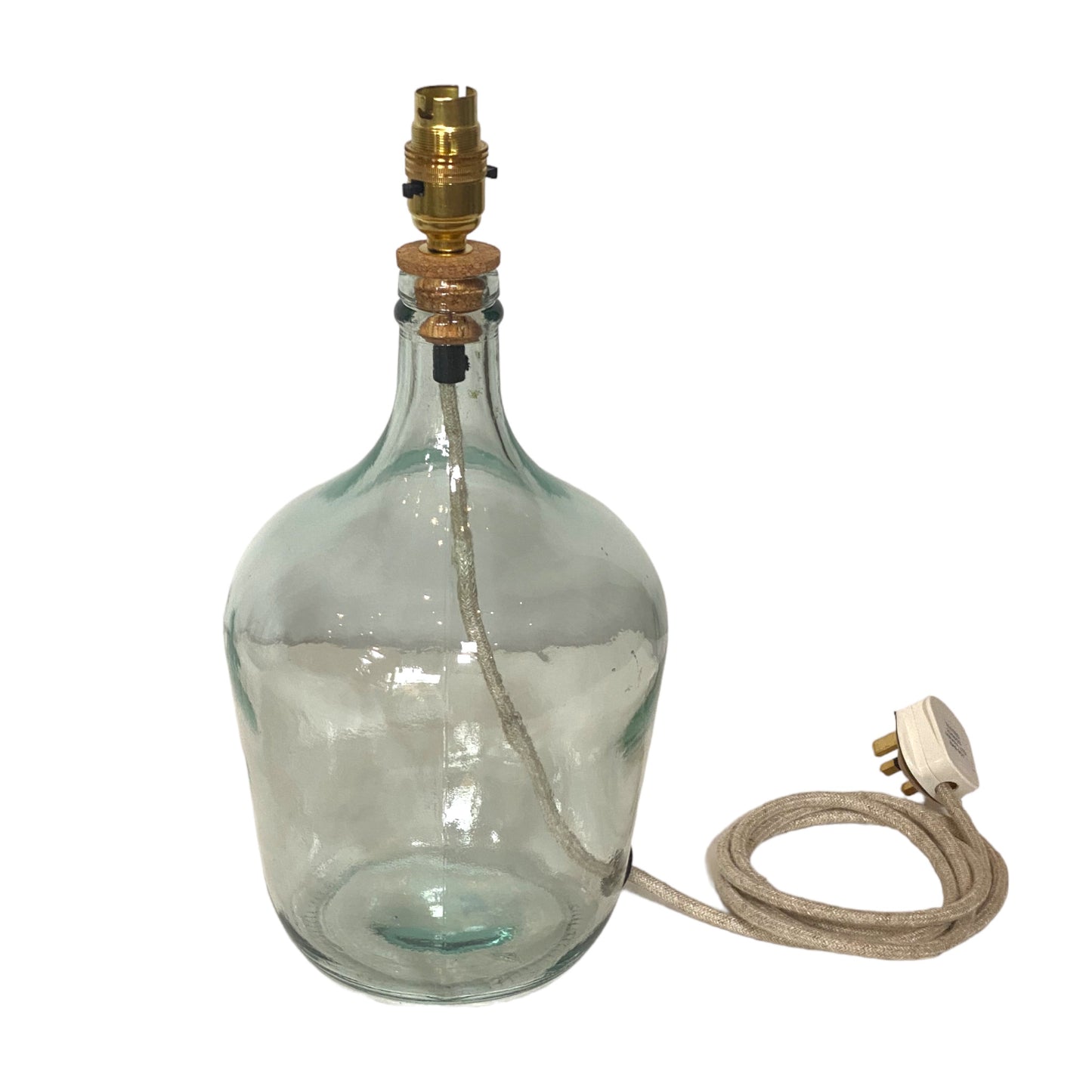 Recycled glass lamp clear