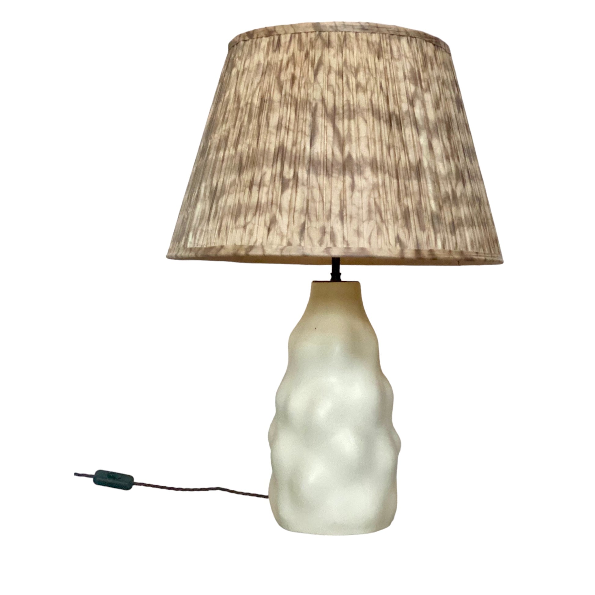 Shibori Ashvem silk lampshade