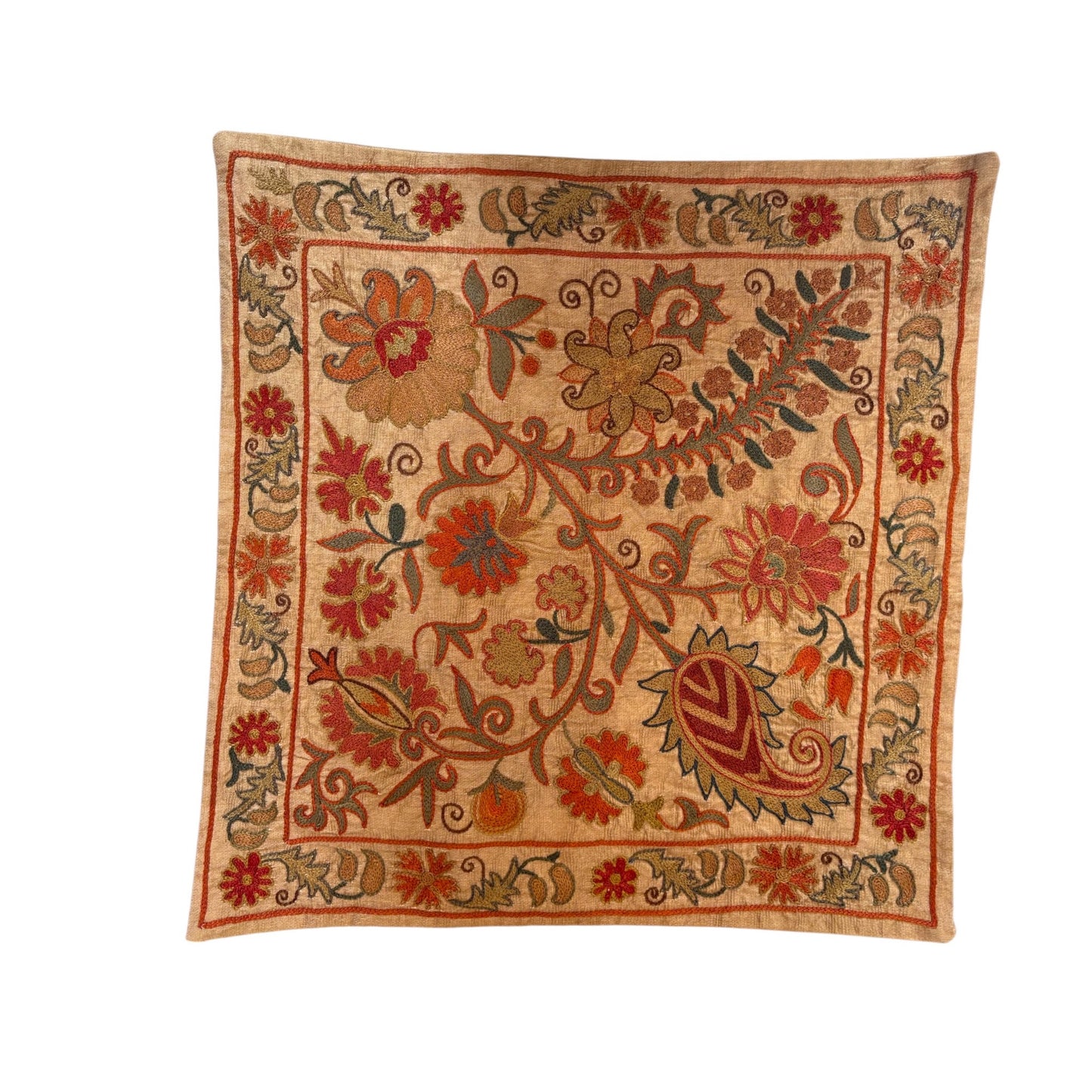 Silk suzani cushion