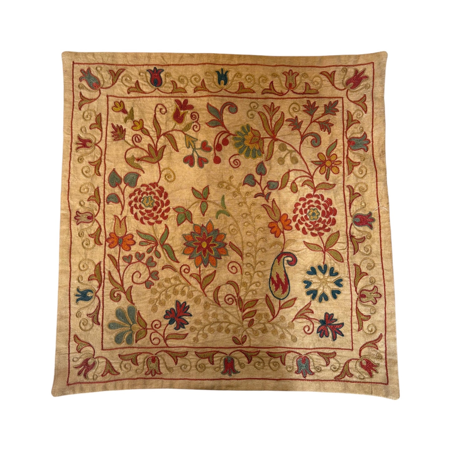 Silk suzani cushion