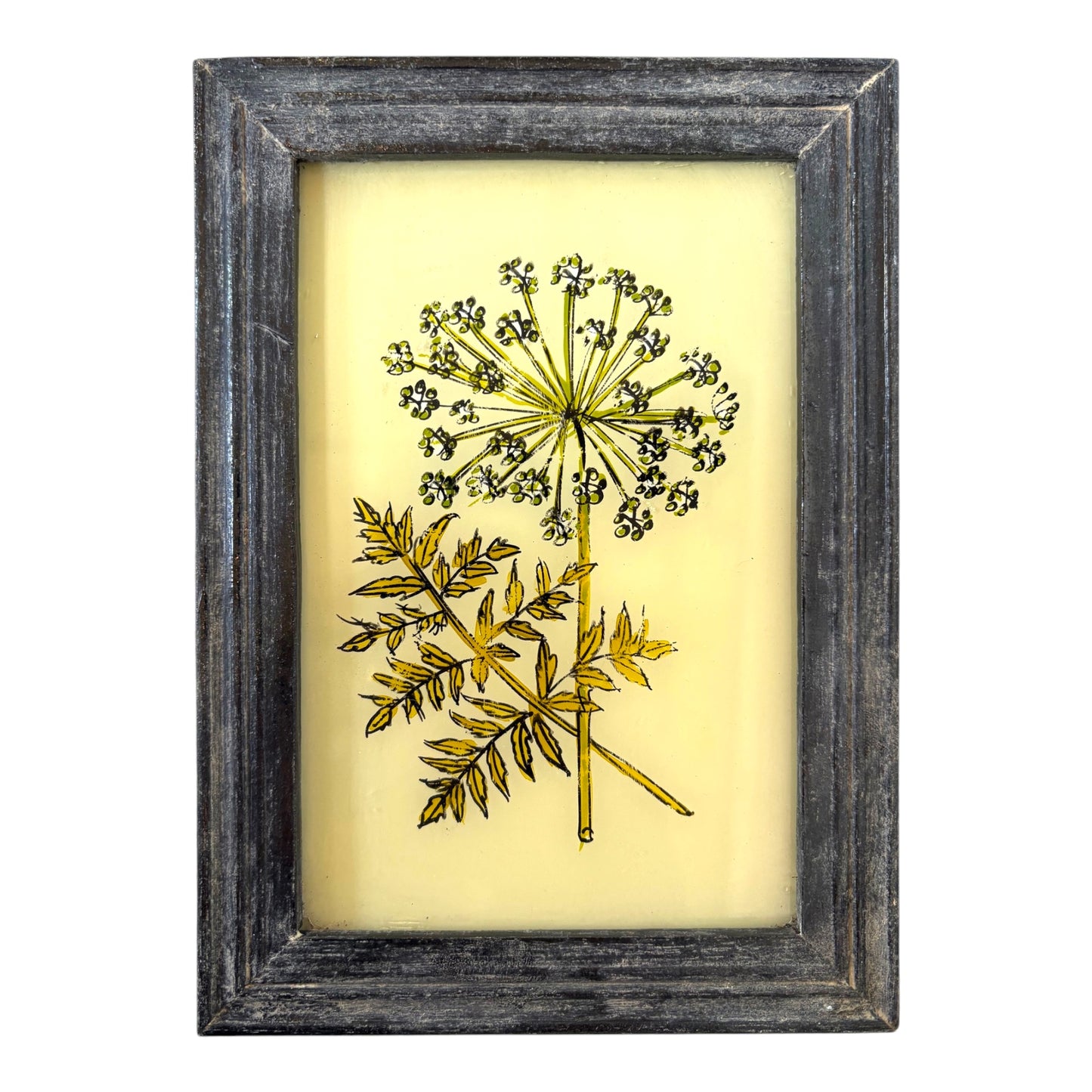 small cow parsley glass painting