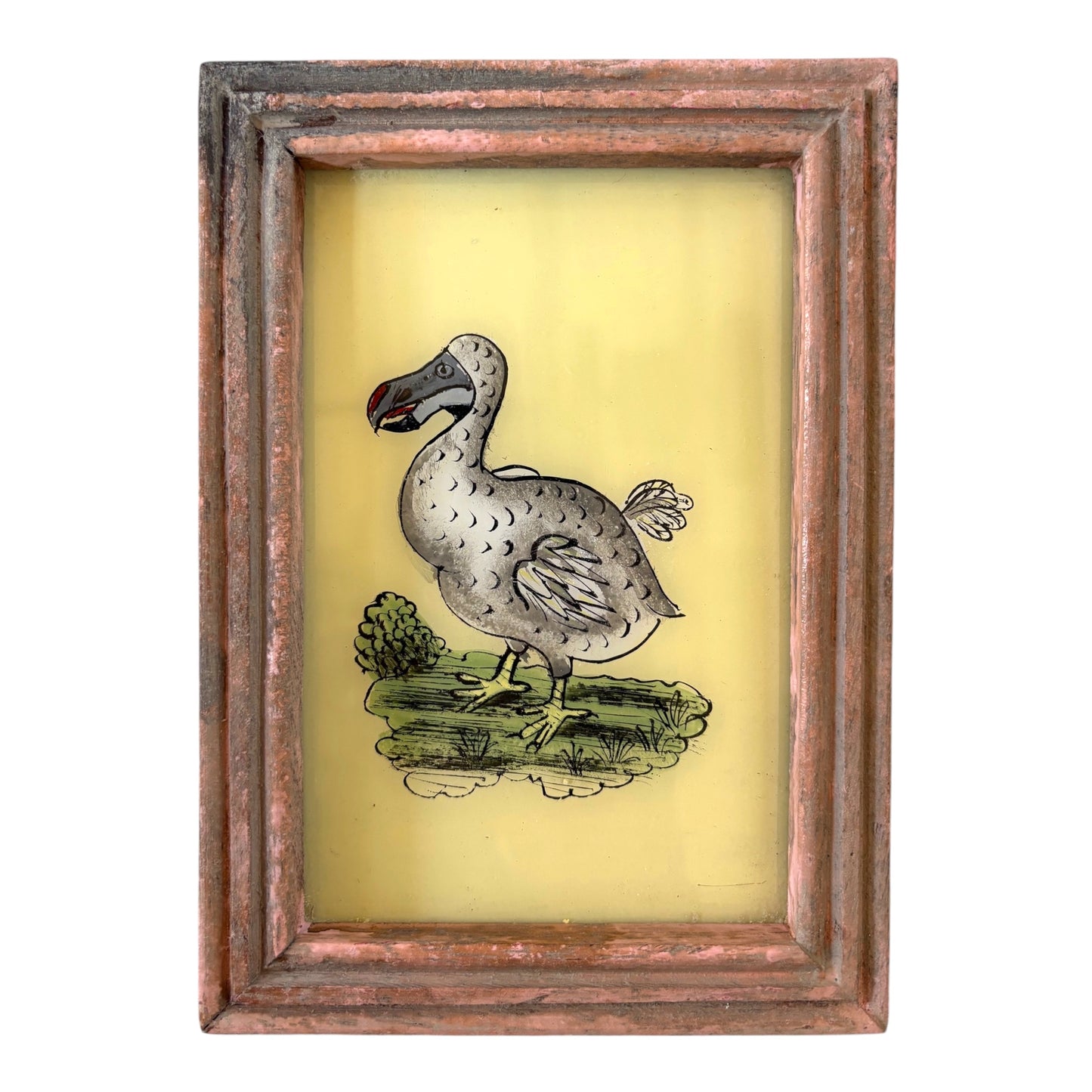 Small dodo glass painting