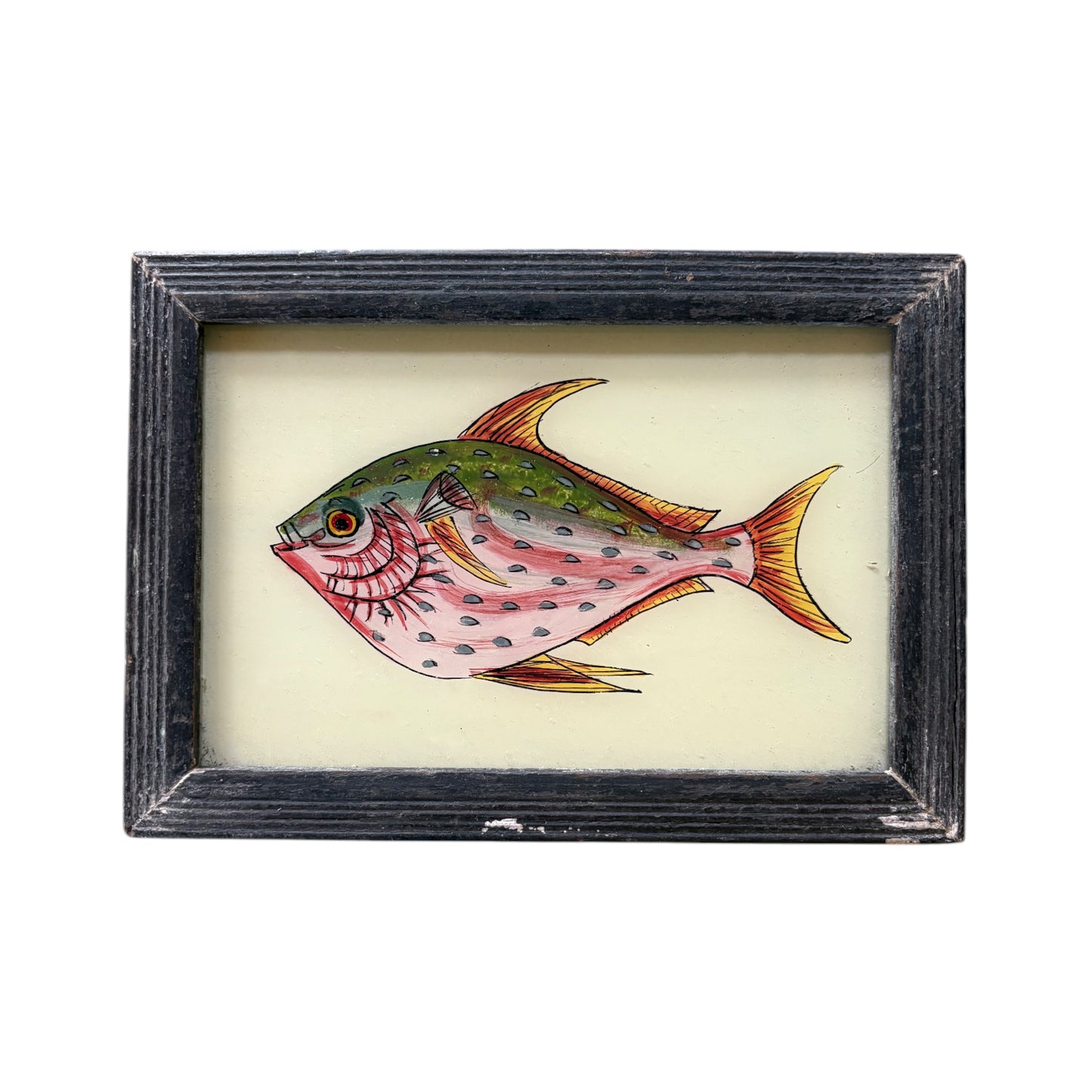 small fish glass painting