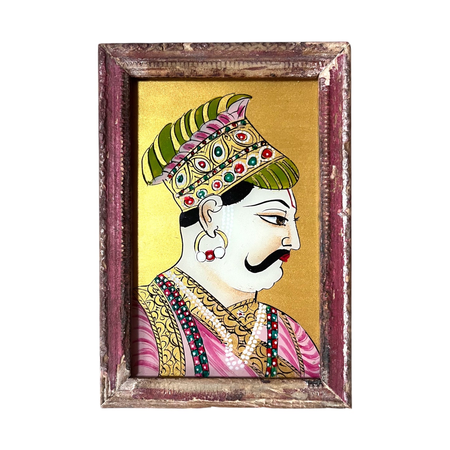 Small Indian Faces glass painting