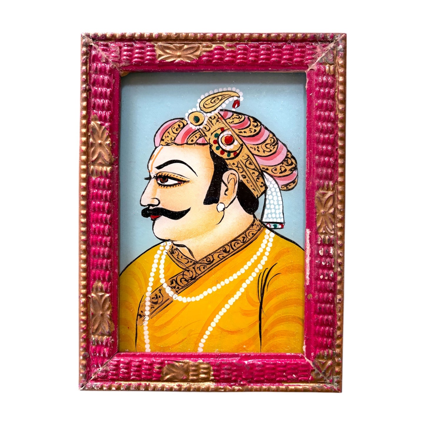 Small Indian Faces glass painting