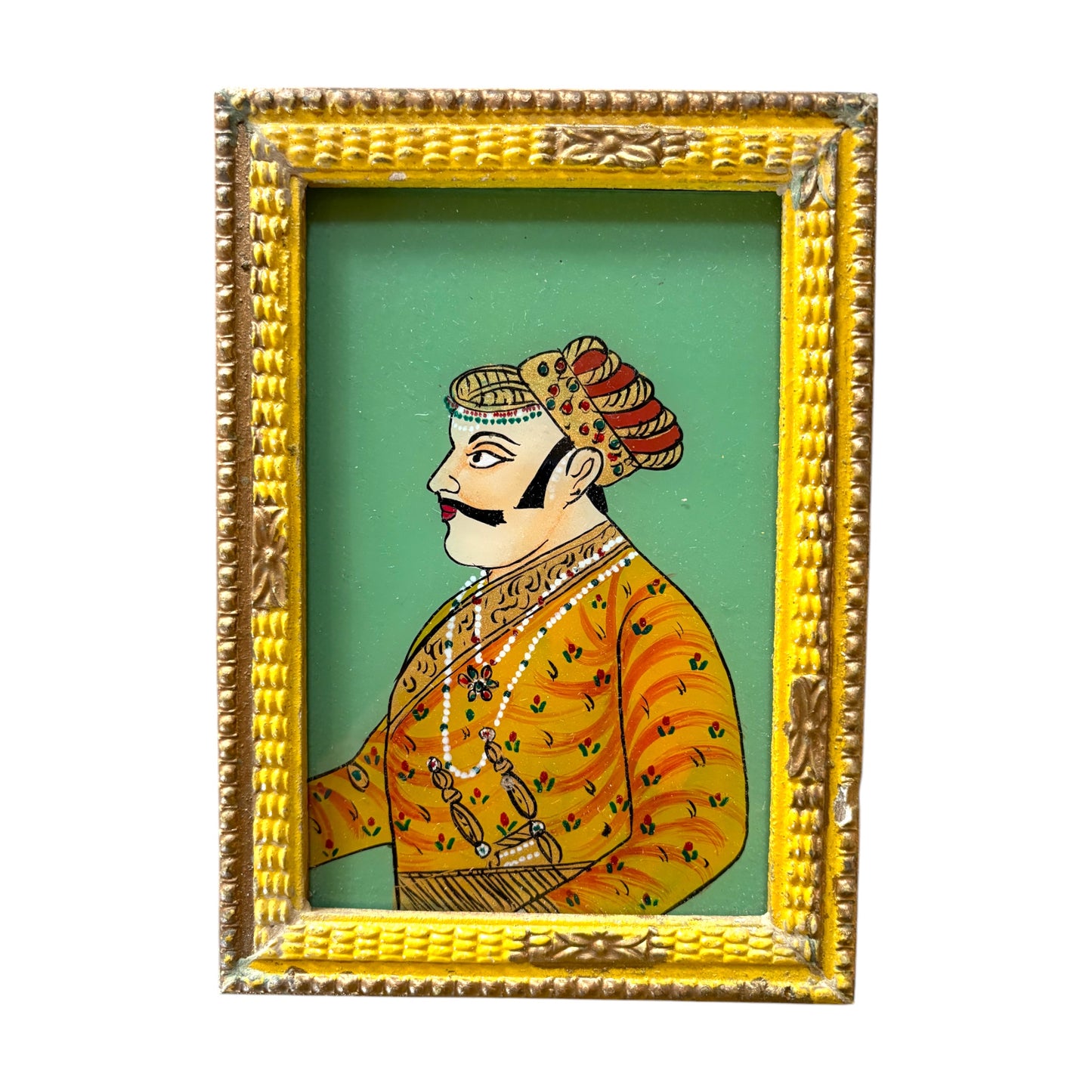 small indian faces glass painting