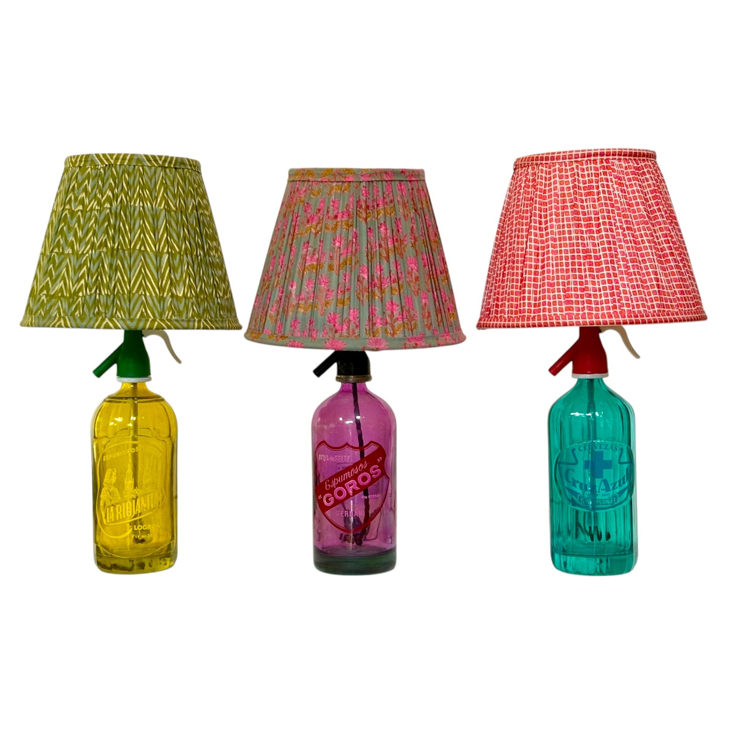 soda siphons with shades