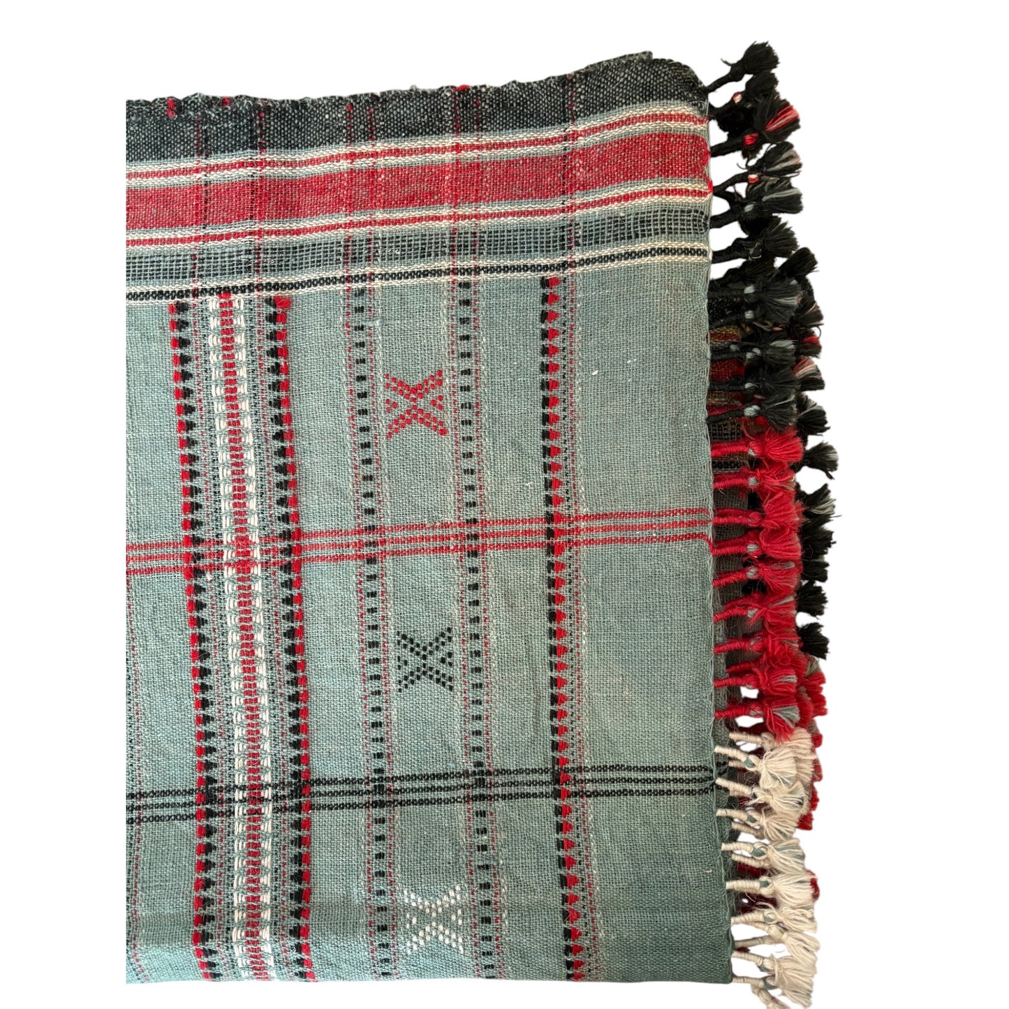 Blue woolen throw