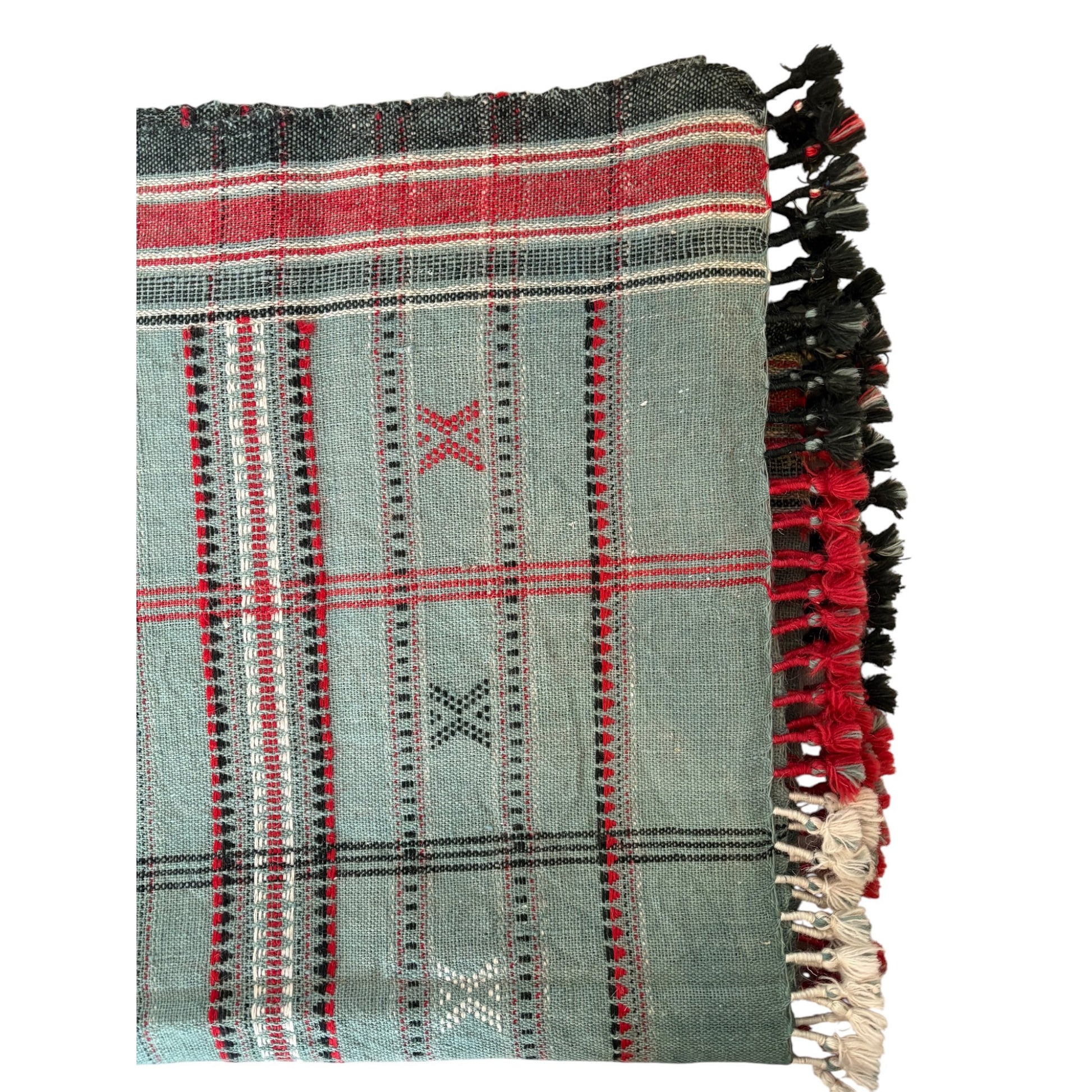 Blue woolen throw