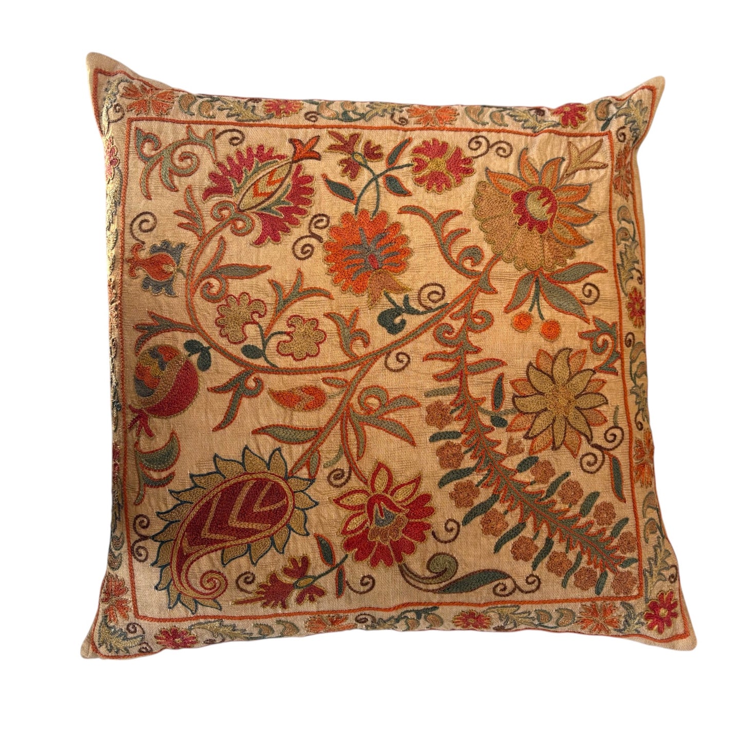 Ukbek silk suzani cushion