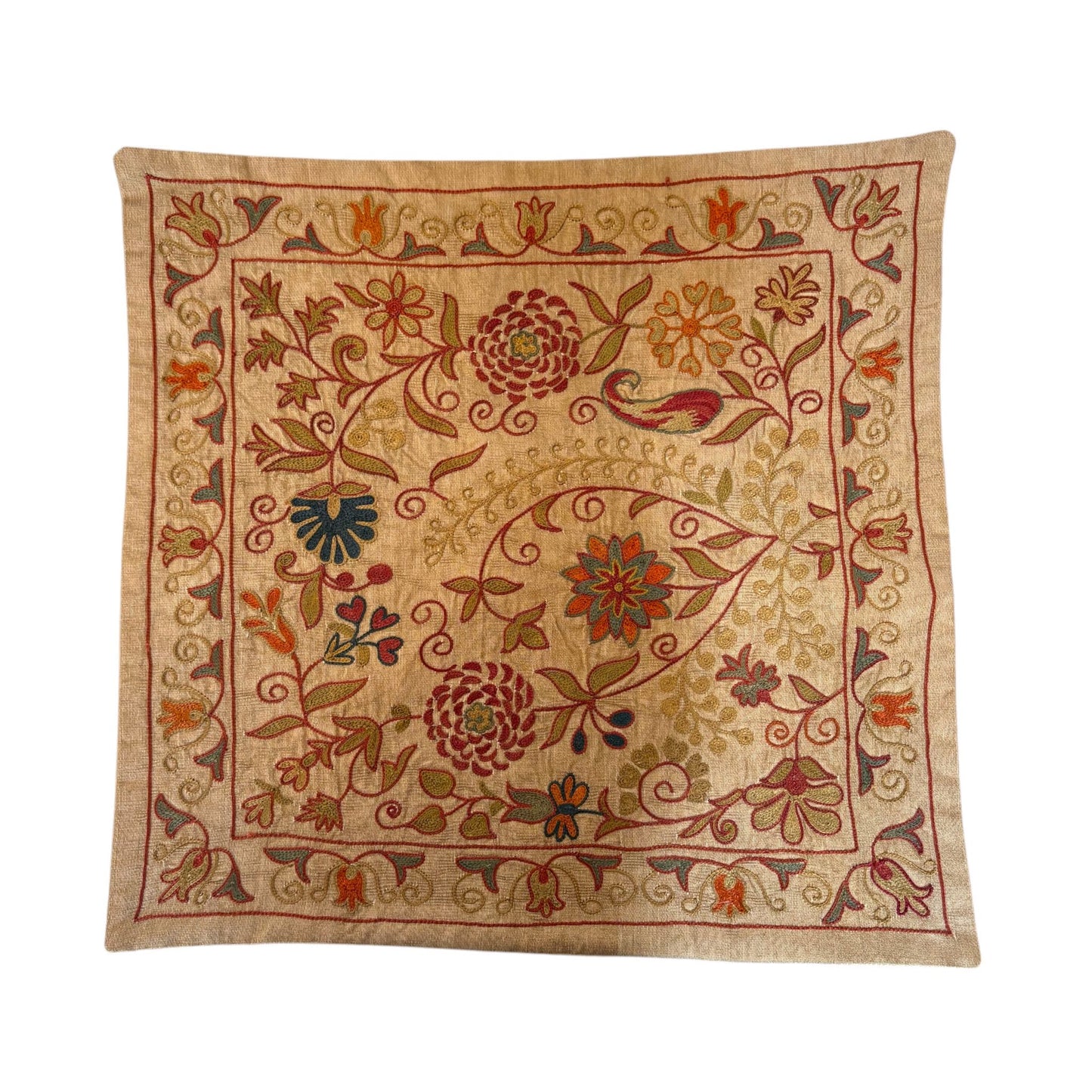 Silk suzani cushion