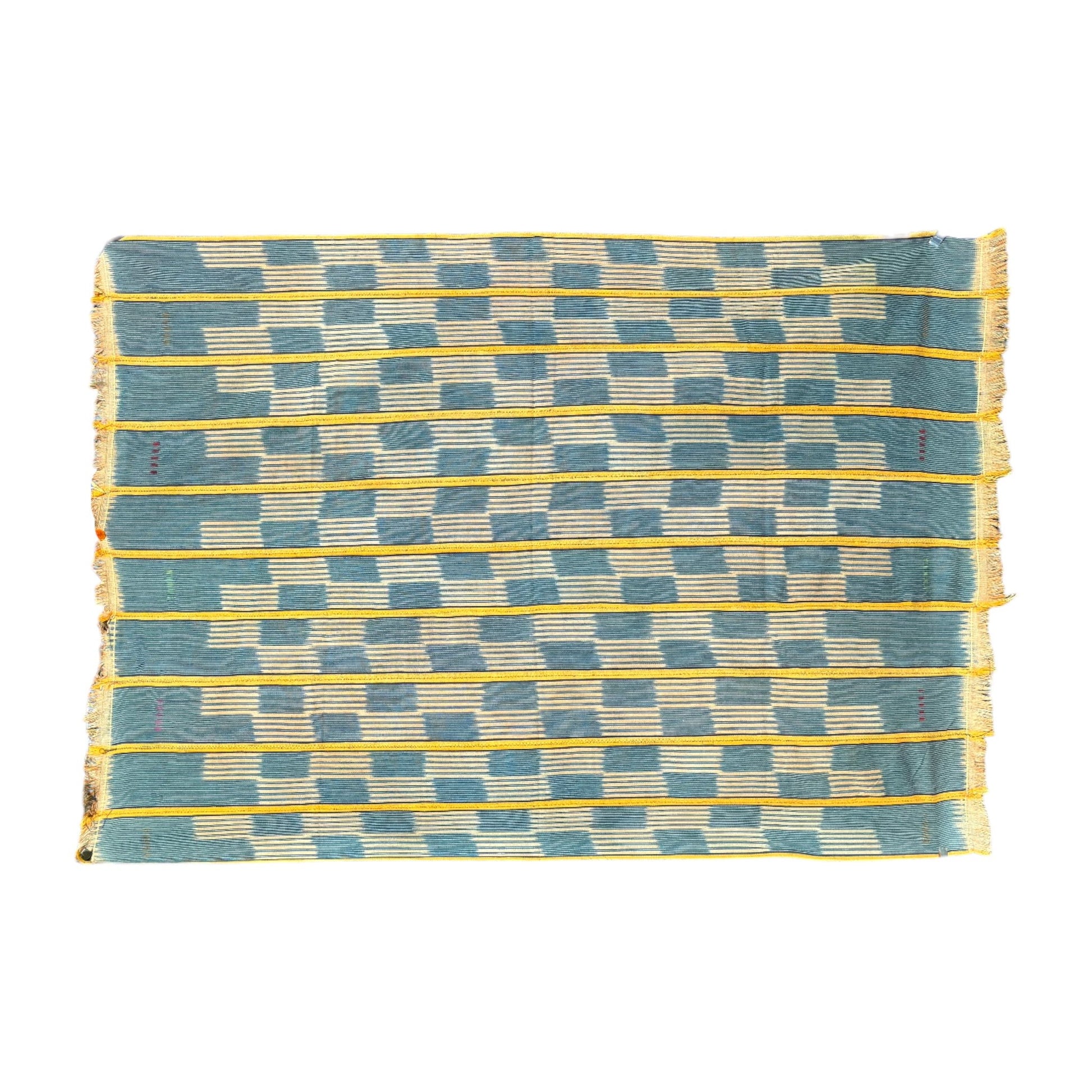 Yellow and blue baule cloth