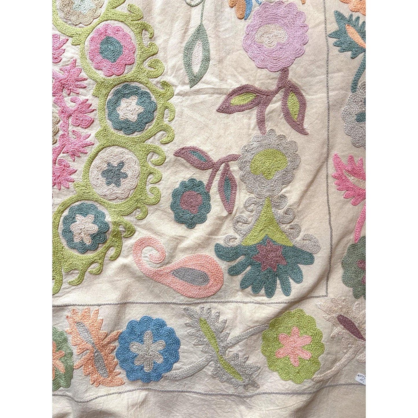 close up multicolour suzani