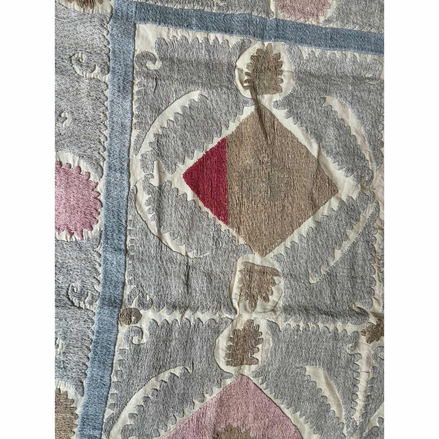 Close-up of a embroidered suzani