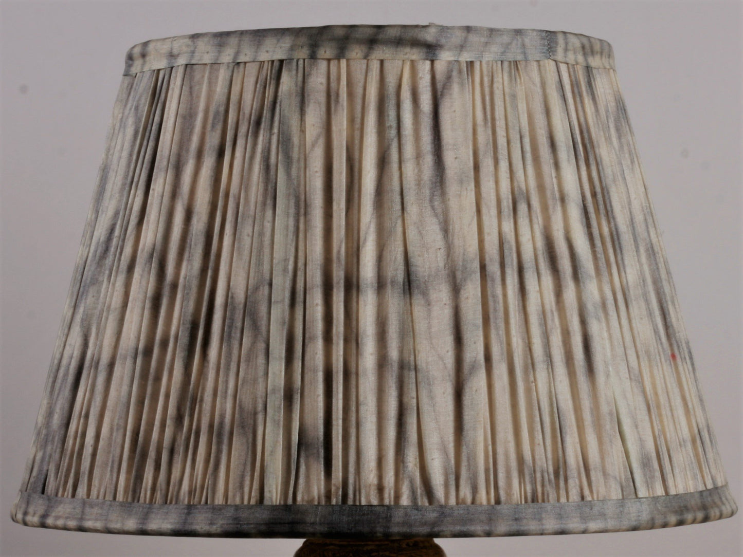 Shibori Silk ecru ashvem lampshade