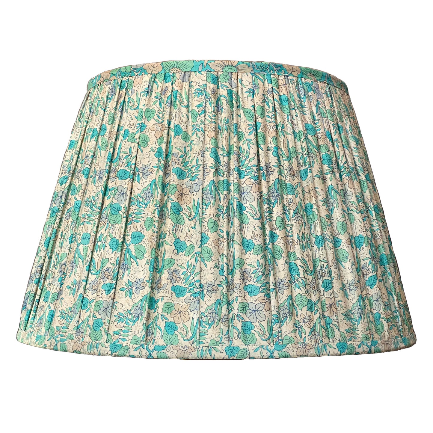 Aqua liberty silk lampshade